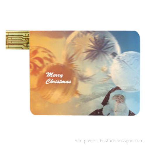 Card-shaped USB Flash Drives, Cute Design, Perfect Christmas Gifts, Customized Logos Accepted